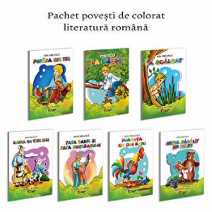 Pachet carti de colorat format A5 literatura romana
