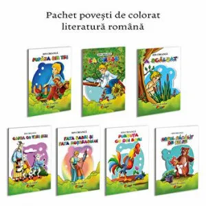 Pachet carti de colorat format A5 literatura romana