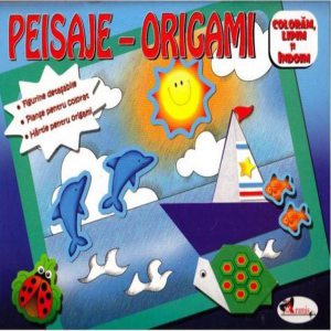 Peisaje-Origami (albastru)