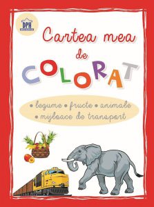 Cartea mea de colorat - legume, fructe, animale, mijloace de transport