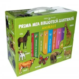 Cutie. Prima mea biblioteca ilustrata. Animale. Bebe invata ( 8 carticele )