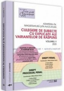 Admiterea in magistratura si in avocatura, vol. II - Drept penal, drept procesual penal ed. a II-a