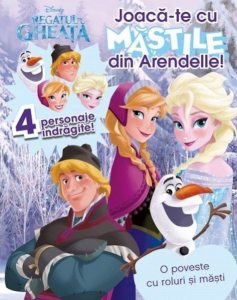 Joaca-te cu mastile din Arendelle. 4 personaje indragite. O poveste cu roluri si masti