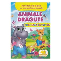 Formeaza imaginea. Animale dragute   48 autocolante