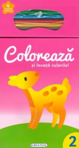 Coloreaza si invata culorile! 2 (+4 creioane)