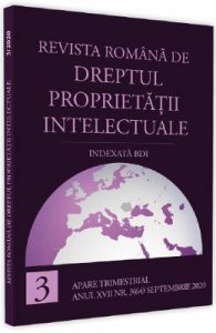Revista romana de dreptul proprietatii intelectuale Nr.3 septembrie 2020