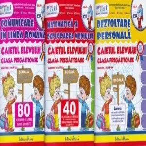 Set Clasa pregatitoare - 3 caiete (+120 jetoane) de Elena Stefanescu