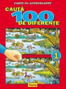 Cauta 100 de diferente 1, carte color cu autocolante