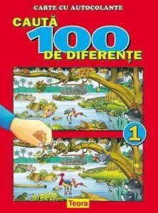 Cauta 100 de diferente 1, carte color cu autocolante