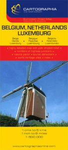 Harta rutiera - Belgia, Olanda, Luxemburg