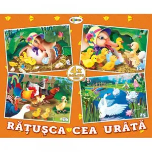 Puzzle - ratusca cea urata (4 imagini - 59 de piese)