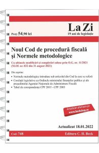 Noul cod de procedura fiscala si normele metodologice Act.18.01.2022