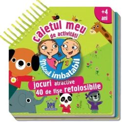 Micul Imbatabil  4 ani. Caietul meu de activități (40 de fișe refolosibile)