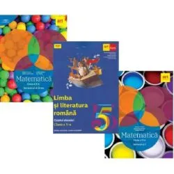 Pachet auxiliare clasa a 5-a. Culegere de Matematica. Clubul Matematicienilor, semestrele 1, 2 si Limba si literatura romana. Caietul elevului de Marius Perianu