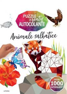 Puzzle creativ din autocolante. Animale salbatice