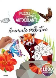 Puzzle creativ din autocolante. Animale salbatice