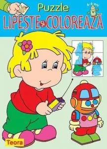Puzzle - Lipeste si coloreaza 2