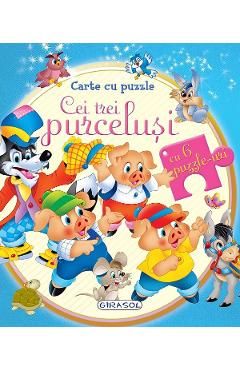 Carte cu puzzle. Cei trei purcelusi