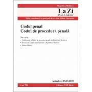 Codul penal. Codul de procedura penala – Republica Moldova. Cod 721. Actualizat la 10. 10. 2020