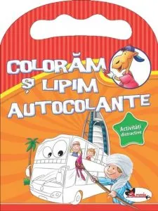 Exercitii simpatice - coloram si lipim cu autocolante