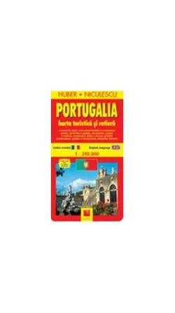Portugalia. Hartă turistică şi rutieră de Huber Kartographie