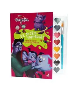 Disney. Vampirina. Să pictăm împreună! Carte de colorat cu pensulă și acuarele (format mic) de Disney