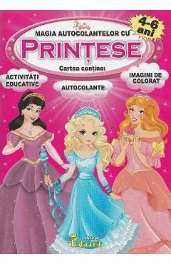 Magia autocolantelor cu Printese 4-6 ani
