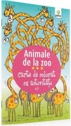 Carte de colorat cu activități. Animale de la Zoo (3-5 ani)