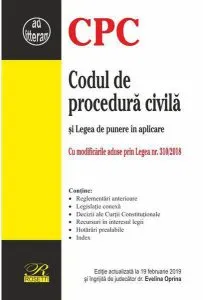 Codul de procedura civila - Legea de punere in aplicare de Evelina Oprina