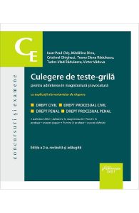 Culegere de teste-grilă pentru admiterea în magistratură și avocatură