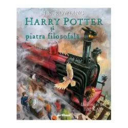 Harry Potter si piatra filosofala. Ilustrat de J.K. Rowling
