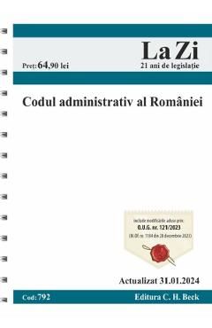 Codul administrativ al Romaniei Act. 31 ianuarie 2024Ed.Spiralata