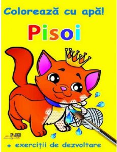 Pisoi - Coloreaza cu apa