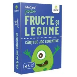 Fructe si legume. EduCard Junior. Carti de joc educative