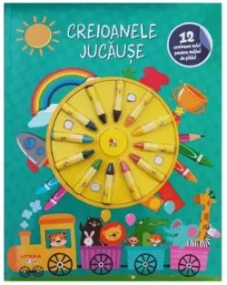 Creioanele jucause. Carte de colorat. 12 creioane mici pentru maini de pitici de Anonim