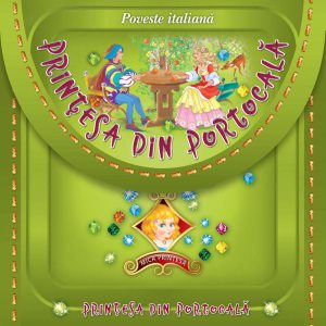 Printesa din portocala - pe carton cu posetuta