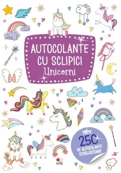 Autocolante cu sclipici. Unicorni