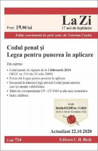 Codul penal si legea pentru punerea in aplicare Act.22.10.2020