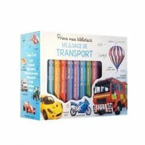 Cutie. Prima mea biblioteca. Mijloace de transport. Bebe invata (8 carticele)