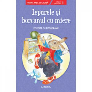 Iepurele si borcanul cu miere. Poveste cu pictograme. Nivelul 1
