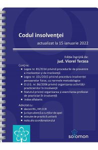 Codul insolventei. Act. 15 ianuarie 2022