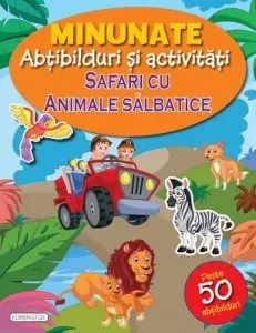 Safari cu animale salbatice (cu abtibilduri)