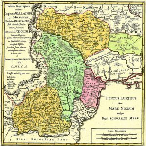 Harta Moldova, Valahia si Basarabia 1769