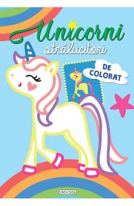 Unicorni stralucitori de colorat: Bleu