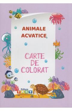 Animale acvatice. Carte de colorat