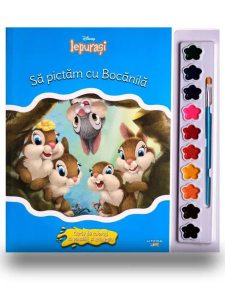Disney. Iepurași. Să pictăm cu Bocănilă. Carte de colorat cu pensulă și acuarele