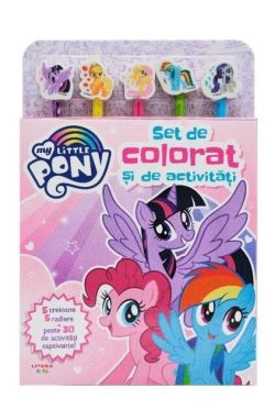 My Little Pony. Set de colorat și de activități (conține 5 creioane și 5 radiere)