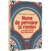 Nume de persoane la romani in secolele 14-15 (Tara Romaneasca)