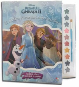Disney. Regatul de gheata II. Sa pictam noi aventuri cu Anna si Elsa. Carte de colorat cu pensula si acuarele