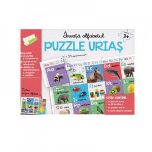 Invata alfabetul. Puzzle urias - 28 de piese mari
